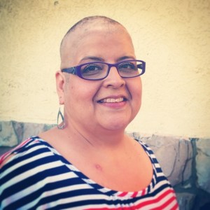 Mom rockin' her freshly shaved head